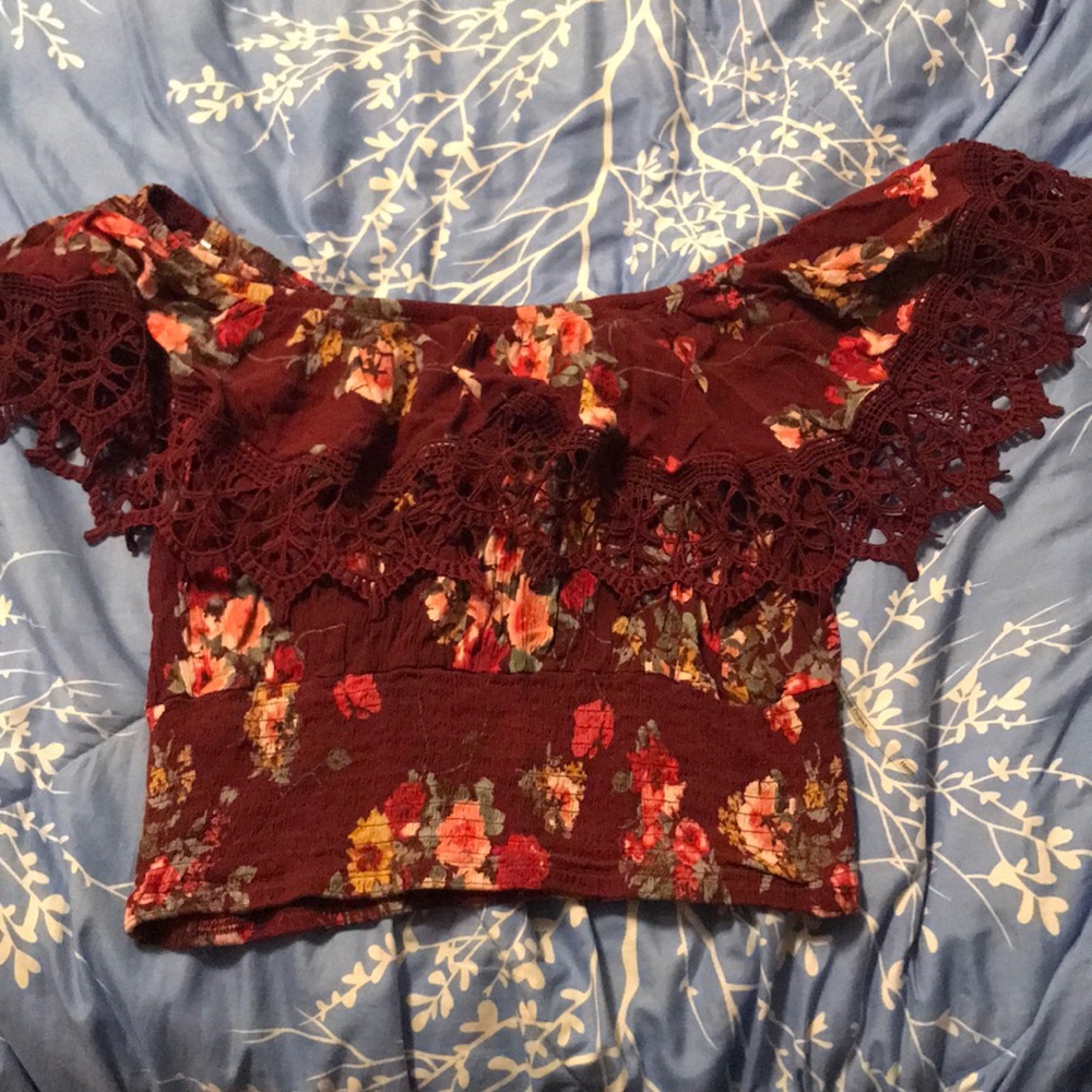 Off the shoulder crop top